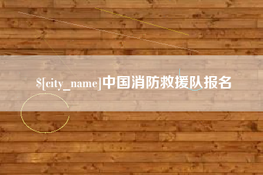 昆山中国消防救援队报名