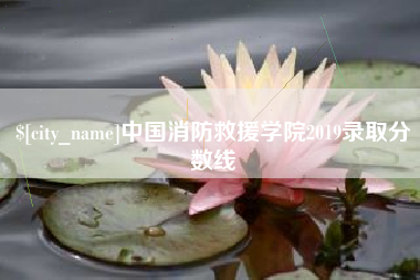 昆山中国消防救援学院2019录取分数线
