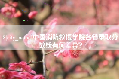 昆山中国消防救援学院各省录取分数线有何差异？