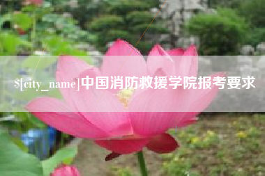 昆山中国消防救援学院报考要求