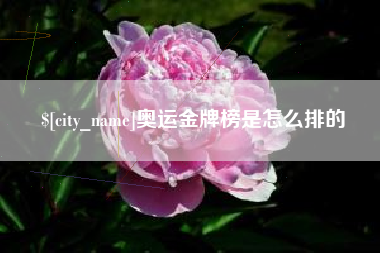 昆山奥运金牌榜是怎么排的