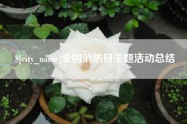 昆山全国消防日主题活动总结