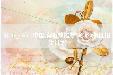 昆山中国消防救援学院2020浙江招生计划