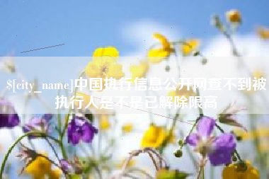昆山中国执行信息公开网查不到被执行人是不是已解除限高