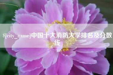 昆山中国十大消防大学排名及分数线