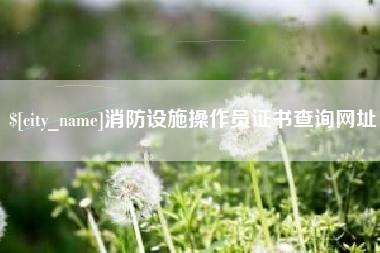 昆山消防设施操作员证书查询网址