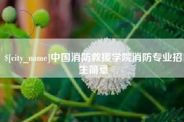 昆山中国消防救援学院消防专业招生简章
