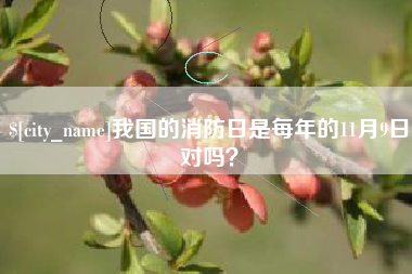 昆山我国的消防日是每年的11月9日对吗？