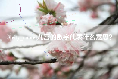 昆山九宫的数字代表什么意思？