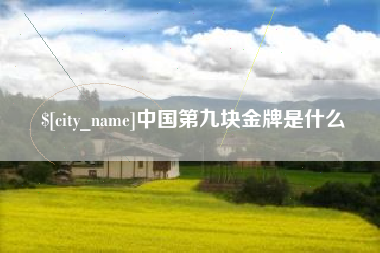 昆山中国第九块金牌是什么