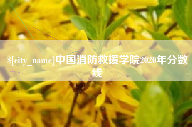 昆山中国消防救援学院2020年分数线