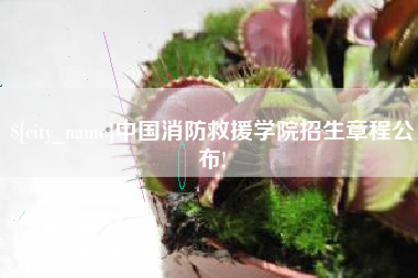 昆山中国消防救援学院招生章程公布!